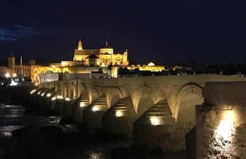 Great mosque cathedral cordoba night view
