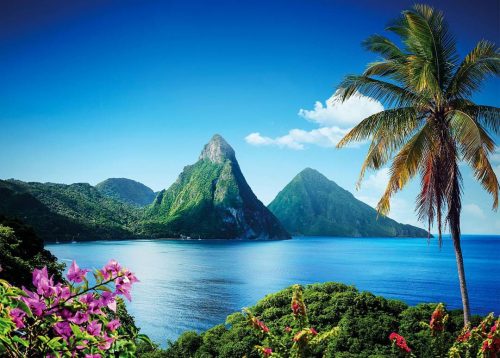 St lucia twin pitons mountains