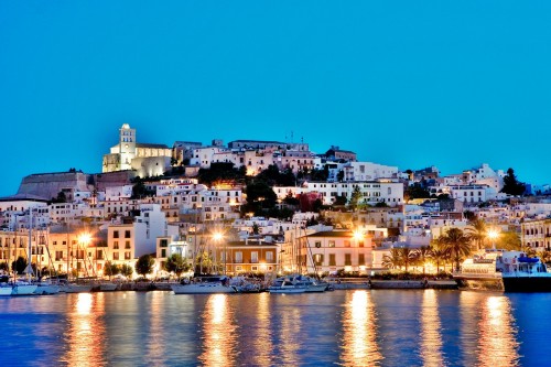 Ibiza Spain Night time view