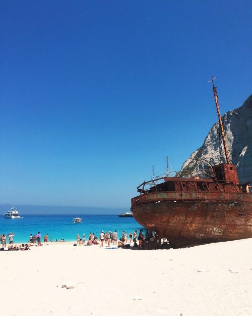 Navagio beach greece shipwreck 