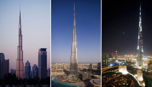 Burj Khalifa, night, day and evening view