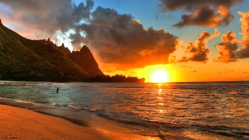 Sunset Pictures Of Hawaii Beaches