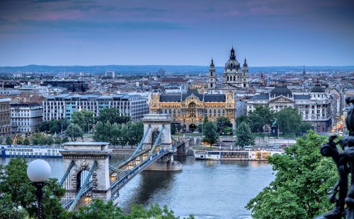 Budapest city skyline view