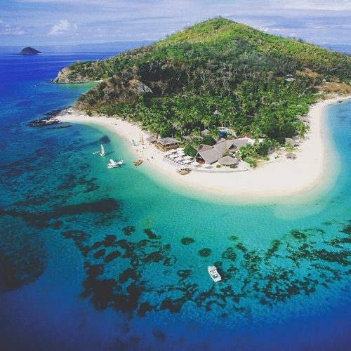 Castaway island in fiji