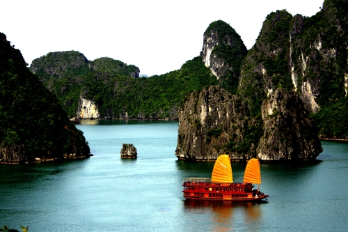 Halong Bay  at evening time view