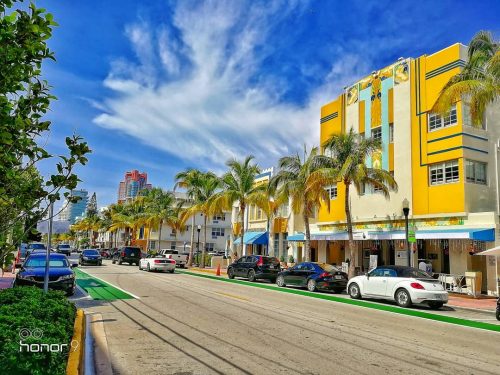 The iconic ocean drive in south beach