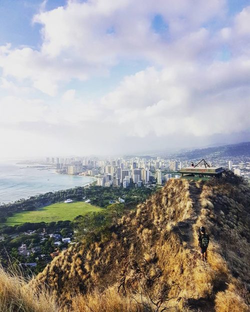 View from the diamond head crater in honolulu
