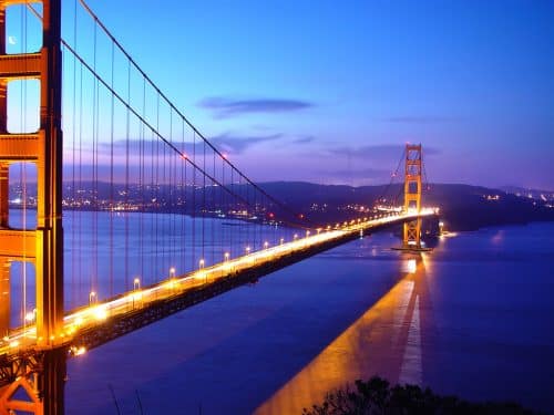 Golden Gate Bridge at Night View