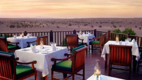 Al maha desert resort and spa dubai patio restaurant