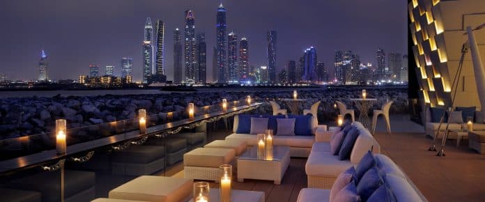 Dubai hotels one & only the palm dining lounge skyline deck