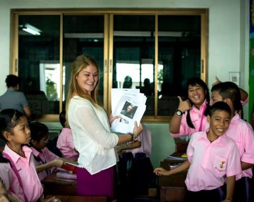 Fiona teaching english in south east asia