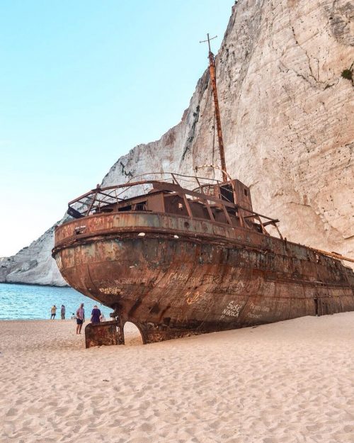 Navagio beach shipwreck history