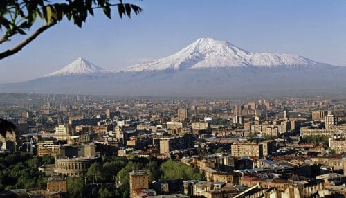 Mountain ararat city transcaucasia yerevan armenia