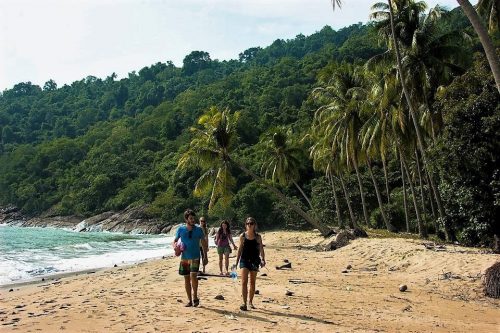 Ocean, beach, and jungle for miles in khanom