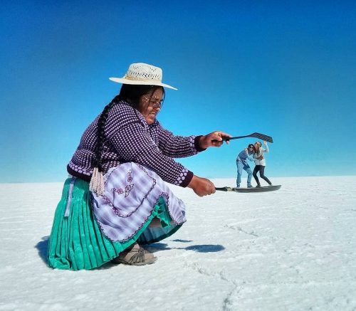 Uyuni salt flats in bolivia